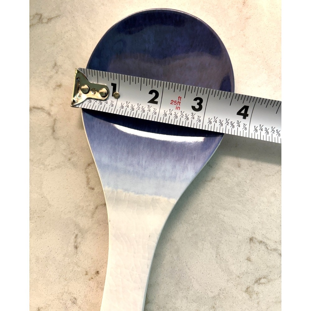Salad Serve  Spoon Fork‎ Blue White Ombre Melamine Serving Utensils - Picture 7 of 11
